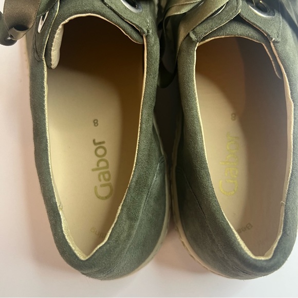 Gabor 23.330-15 Green Suede Fashion Sneakers Size 9.5 - Picture 6 of 7